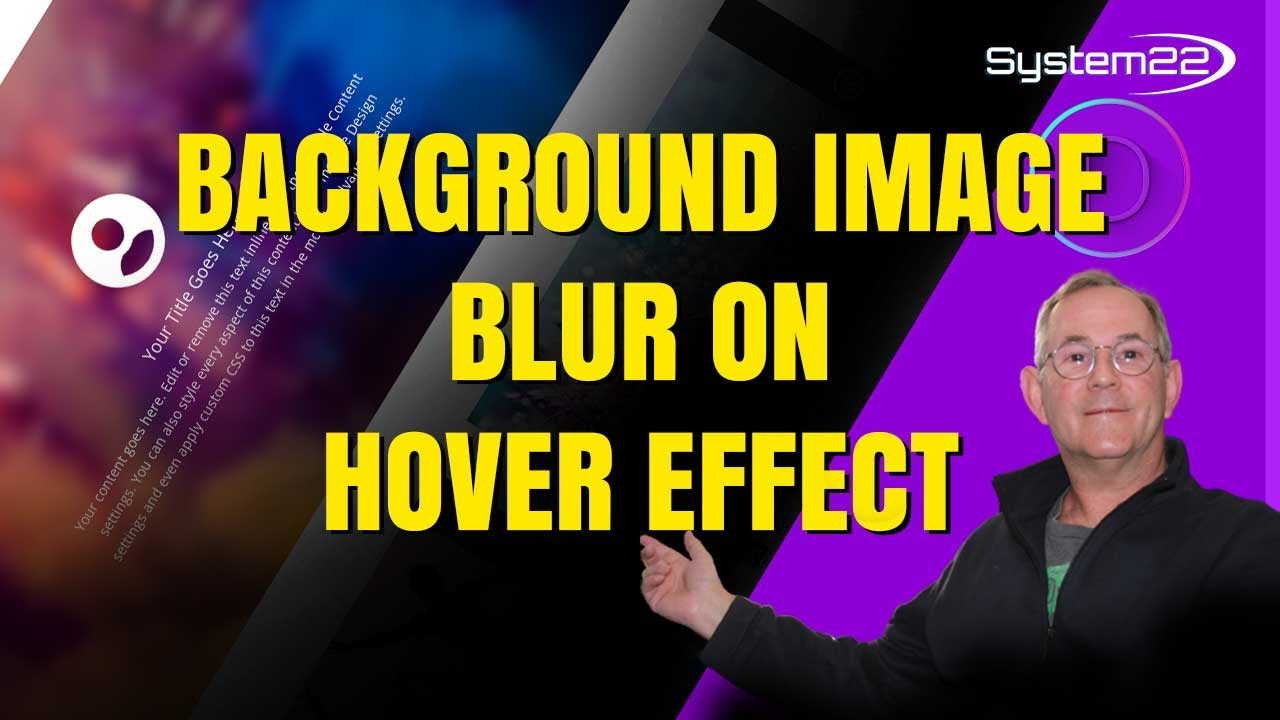 Divi Theme Section Background Image Blur On Hover Effect