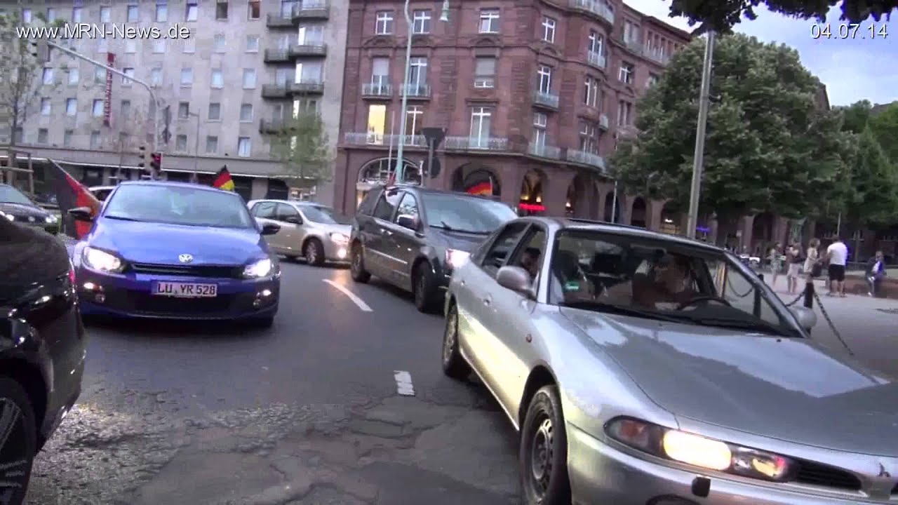 Mannheim Autokorso Deutschland - Frankreich