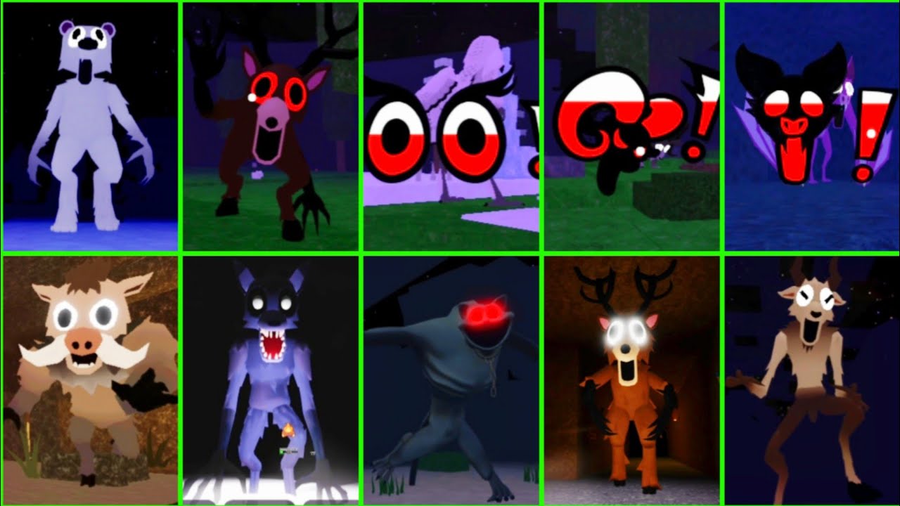99 Nights In The Polar Bear - Vs Deer Vs Bat Vs Ram Vs Owl & More Different Monster Jumpscare 