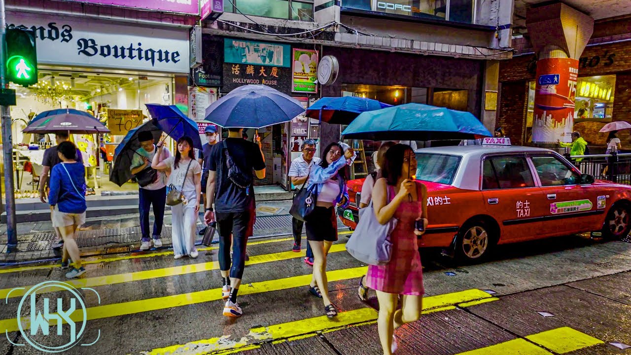 Rainy Day in Central, Hong Kong [4K UHD City Walk]