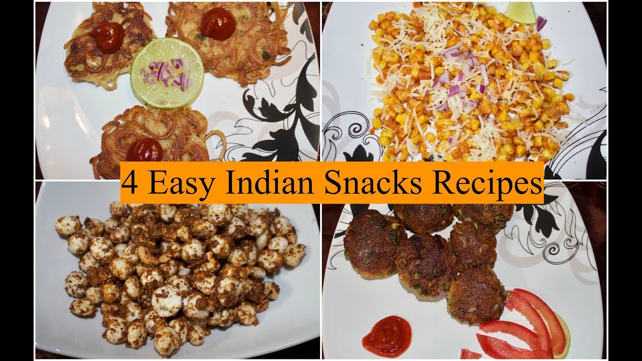 4 Easy Indian Evening Snacks Recipes | How To Make Quick Snacks | Simple Living Wise Thinking