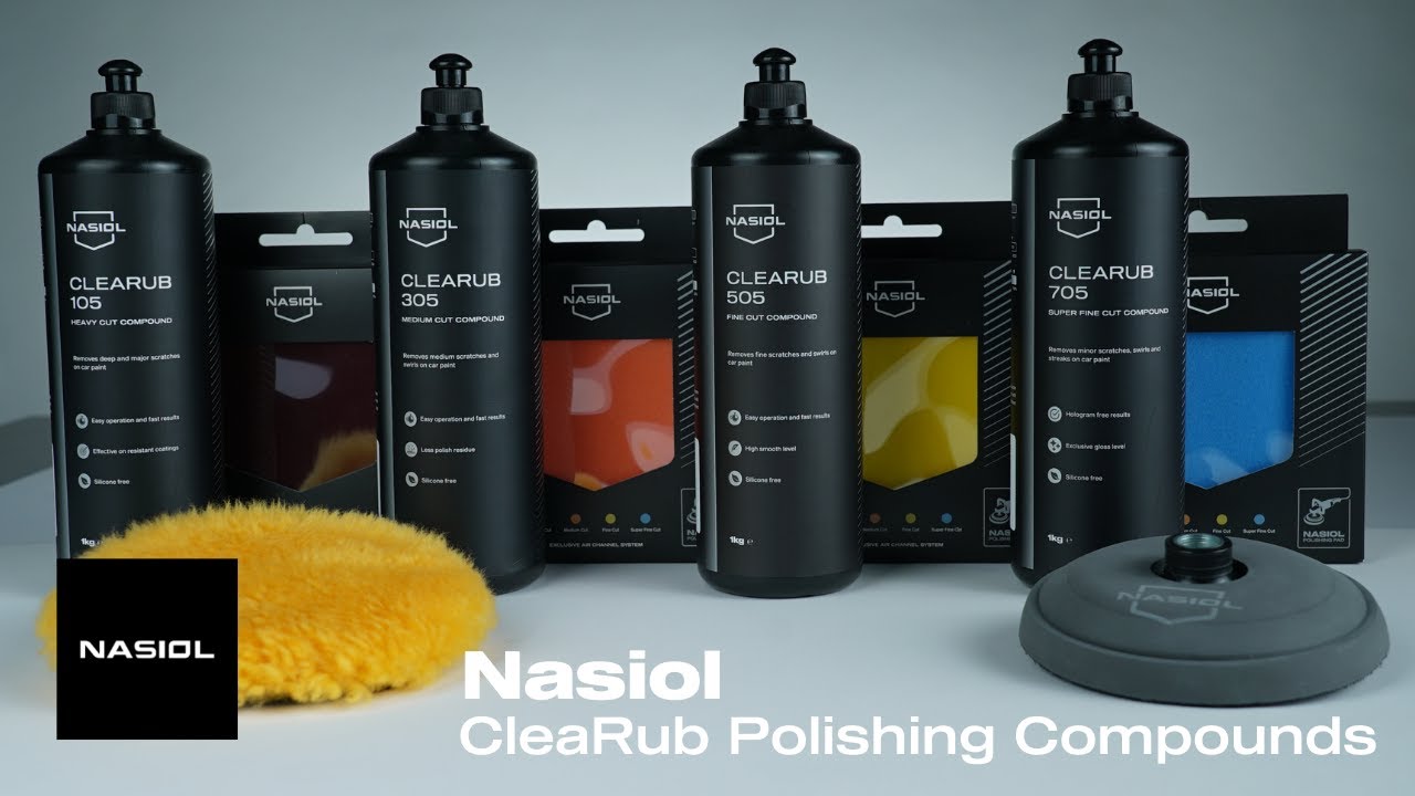 Nasiol CleaRub Compounds & Polishing Pads | Prepare the surface of the car |