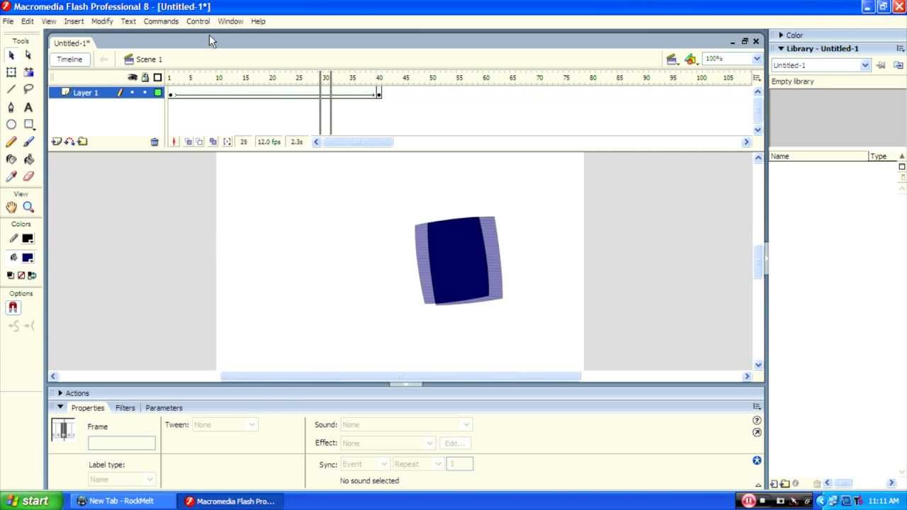 Как создать анимацию формы в Macromedia Flash 8