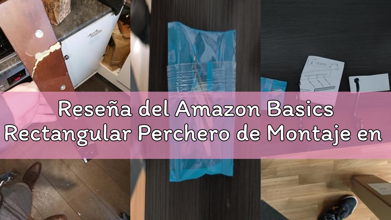 Reseña del Amazon Basics Rectangular Perchero de Montaje en Pared, Nogal Claro