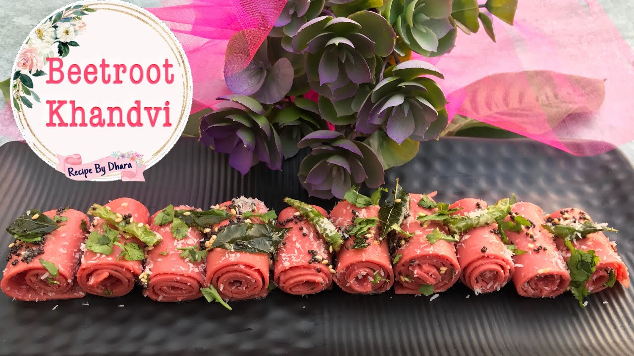 Beetroot khandvi recipe | Gujarati khandvi recipe | khandvi recipe