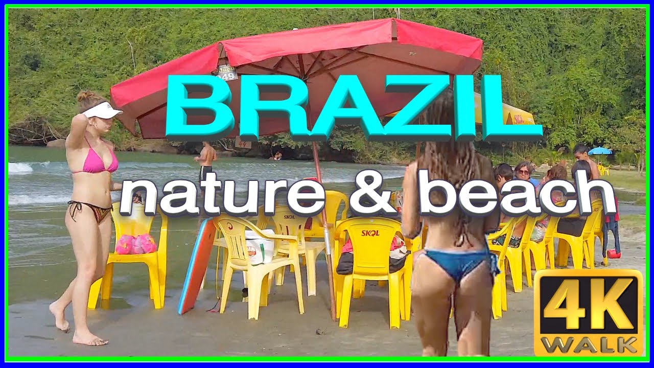 【4K】 WALK BRAZIL Nature & BEACH virtual hike Slow TV 4k documentary Brasil