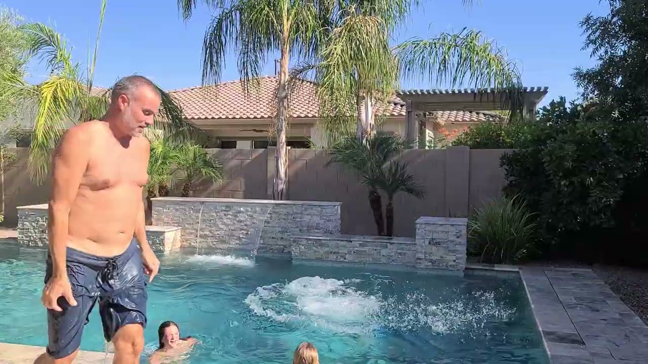 Swimming and diving at Barlows pool in Gilbert, AZ