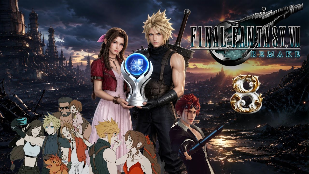 🇵🇪PS5 #8 final fantasy 7 remake🏆48/54- a pocos trofeos para mi platino y en dificil + DLC😐