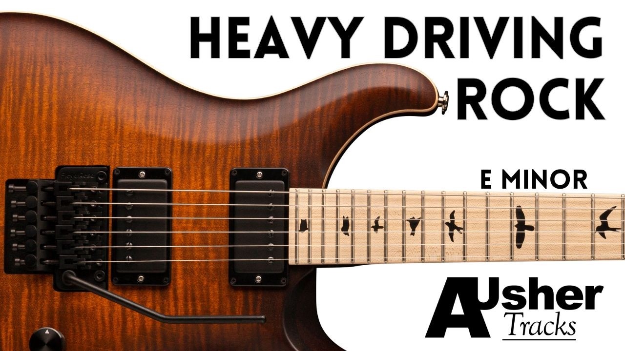 Heavy Driving Rock Guitar Backing Track Jam in E minor | Rock Guitar Jam Track