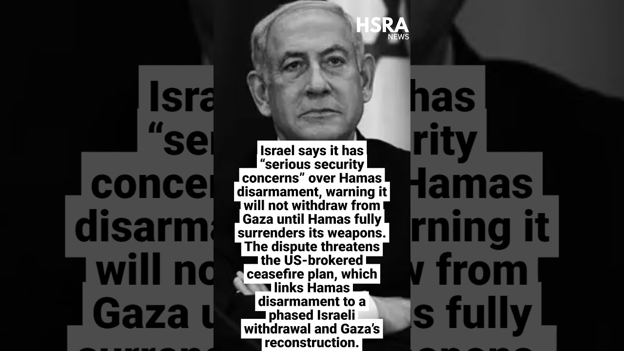 Israel Warns Trump: Hamas Disarmament Must Come Before Gaza Withdrawal #shorts #breakingnews