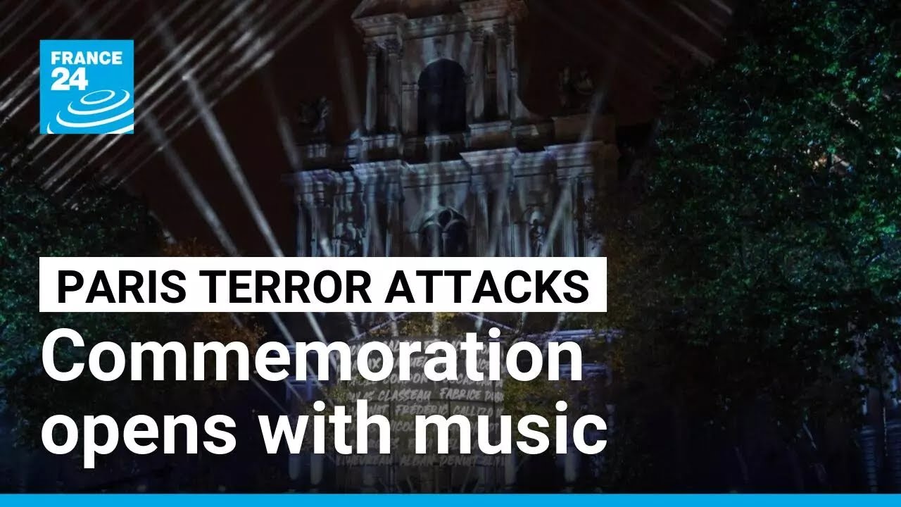 Paris Remembers: 2015 terror attacks commemoration ceremony opens with music • FRANCE 24 English