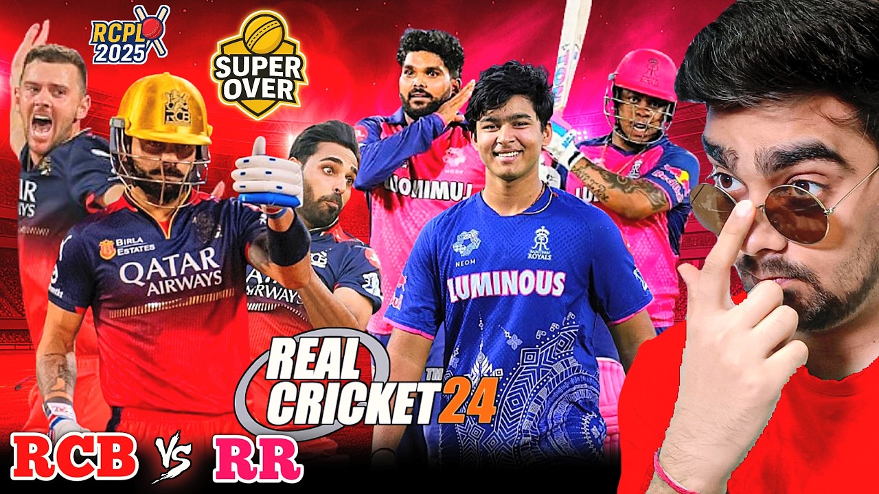 SUPER OVER! RCB Vs RR Comeback in RCPL 2025 RC 24 (Expert Mode)
