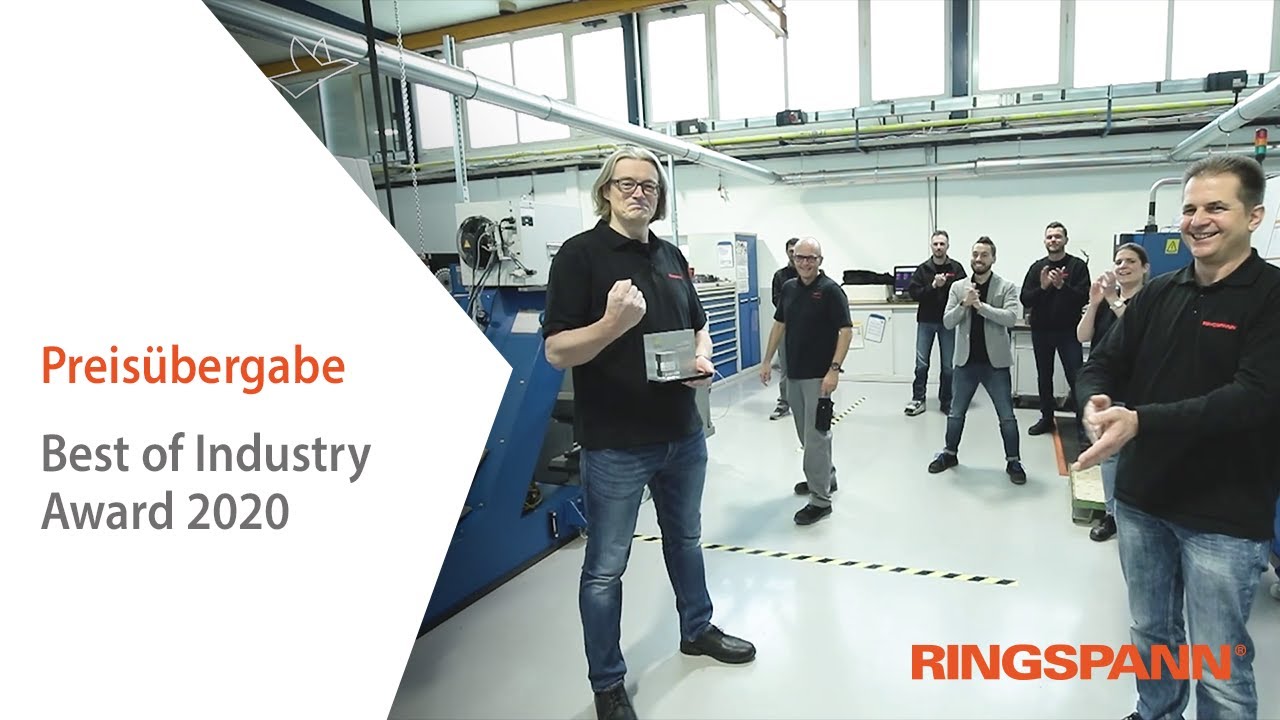 Preis&uuml;bergabe &ndash; Best of Industry Award 2020 in der Kategorie Antriebstechnik