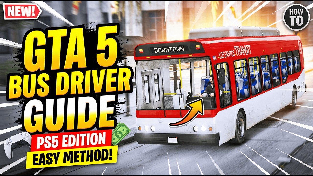 How to Become a Bus Driver in GTA 5 on PS5 | Easy Method (Free Roam)