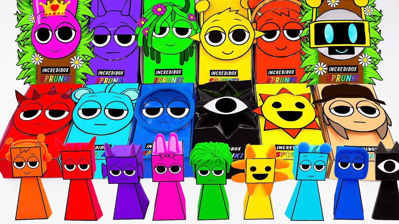 💖Paper DIY💖 Making Clay Incredibox SPRUNKI BLIND BOX Unboxing