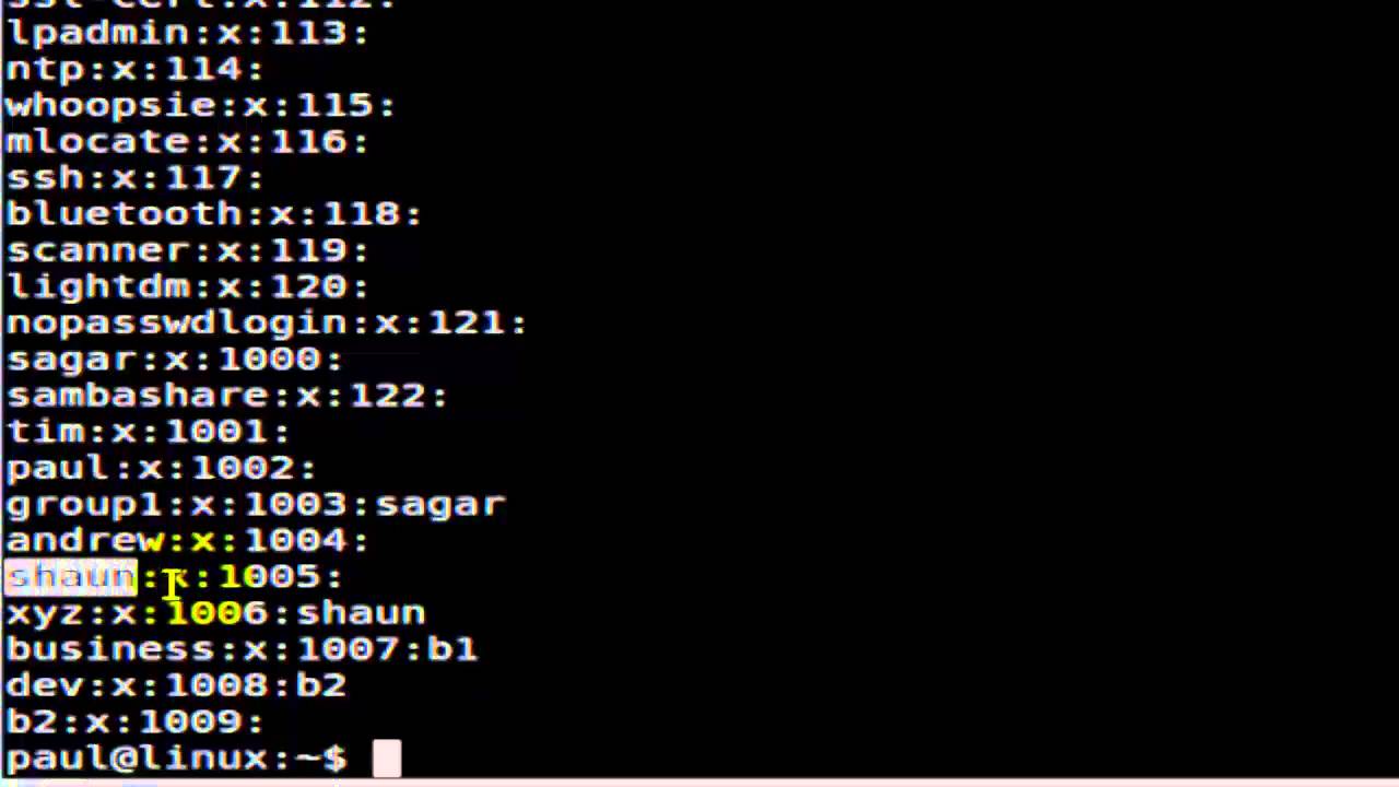 How to read the etc group file in Linux