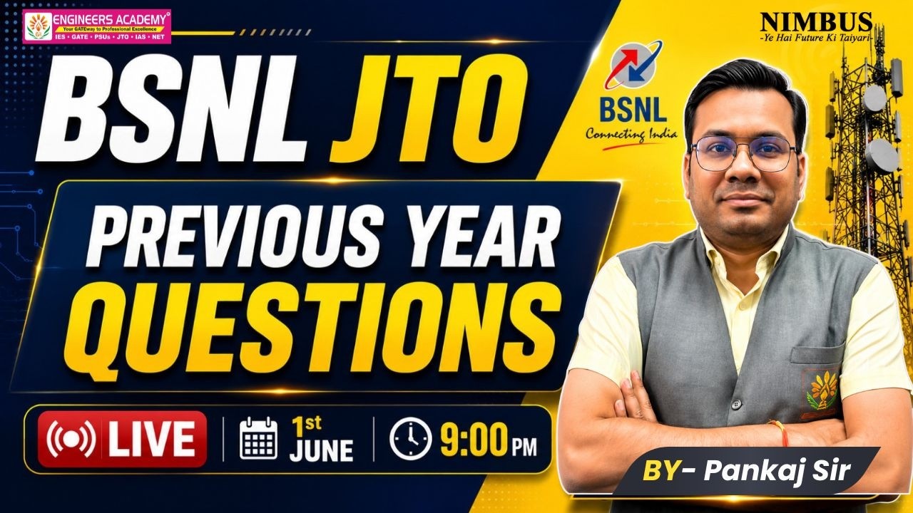 BSNL JTO 2026 | Previous Year Questions for BSNL JTO Exam | Free Live Practice Class | Session-1 |