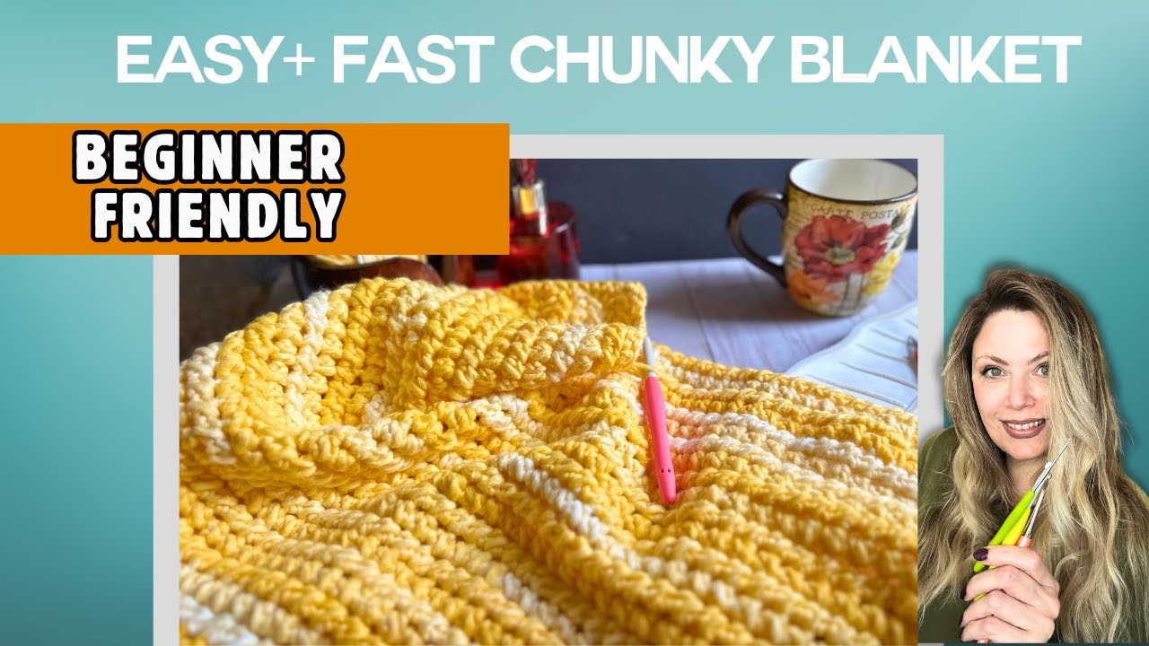 The Coffee Break Blanket — Easy Chunky Yarn Pattern for Beginners (Fast + Cozy!)
