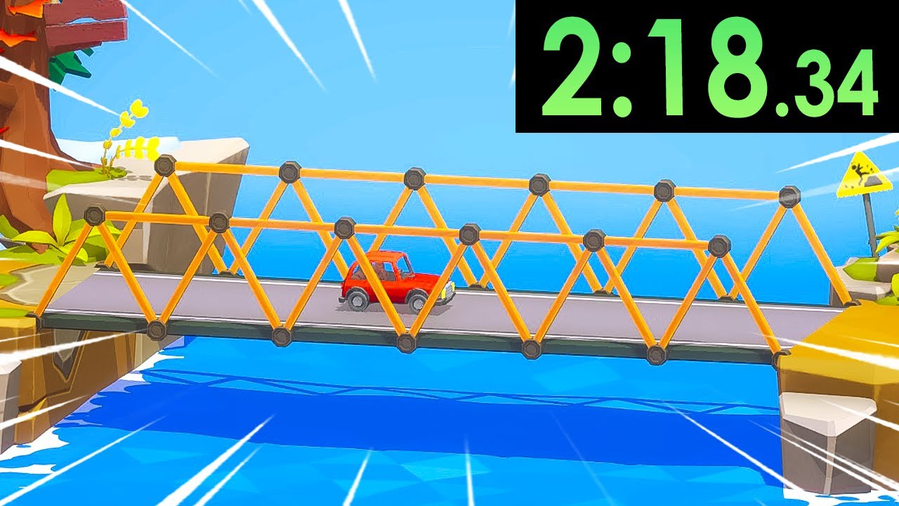 Poly Bridge 3 SPEED RUNS are harder than engineering!