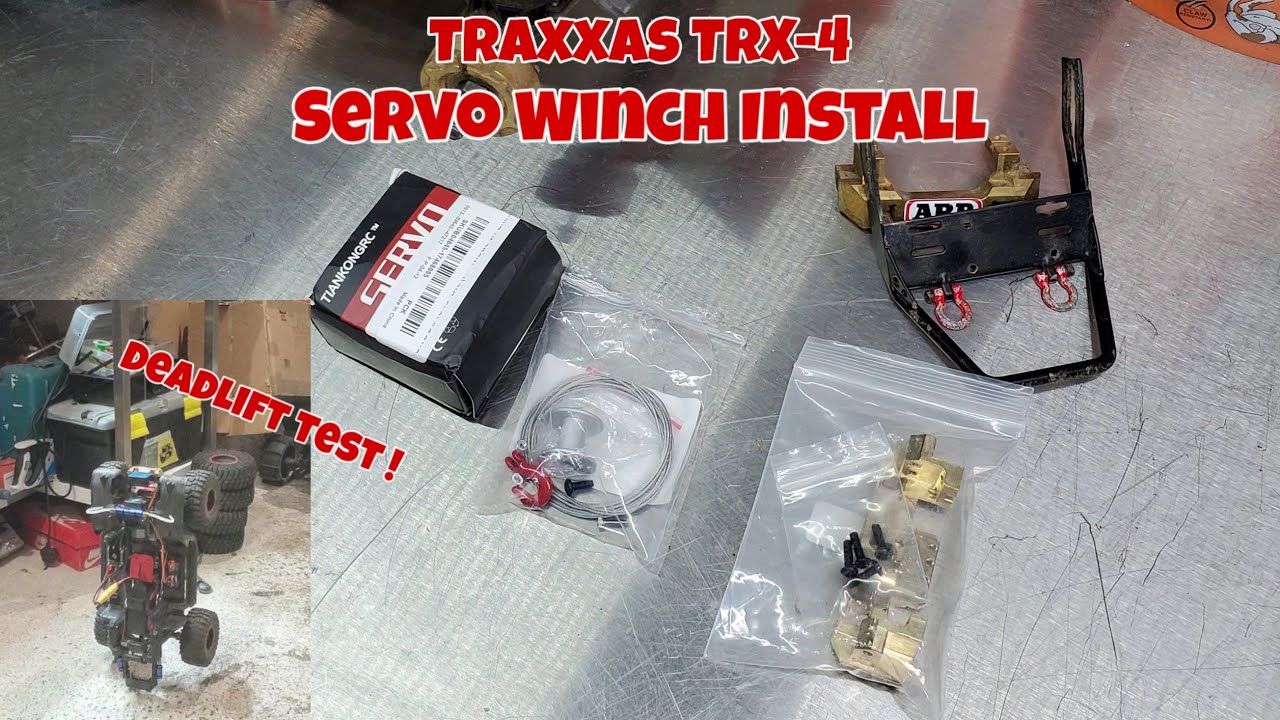 Traxxas Trx4 Servo Winch Install & Deadlift Test!