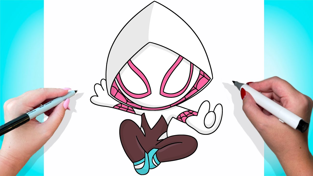 How To Draw Spider Gwen | Tutorial Easy