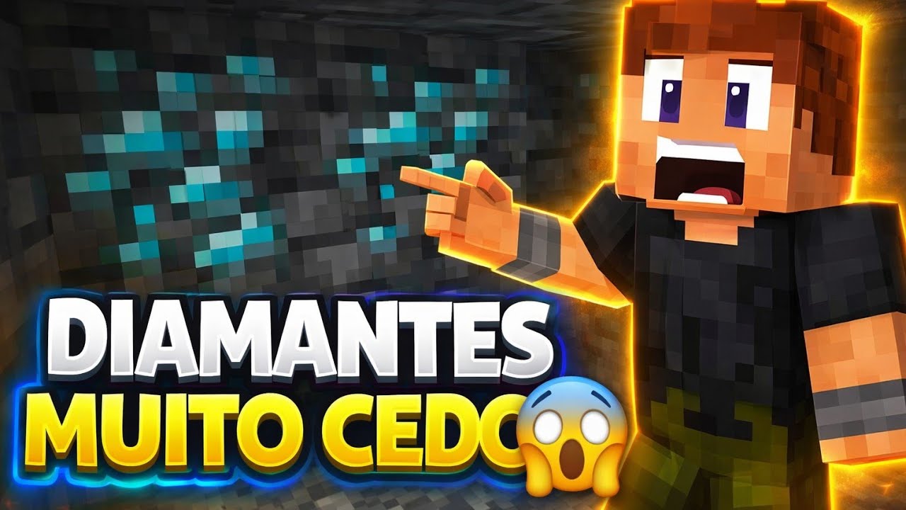 ENCONTREI DIAMANTES MUITO CEDO 😱 | Minecraft Survival #2