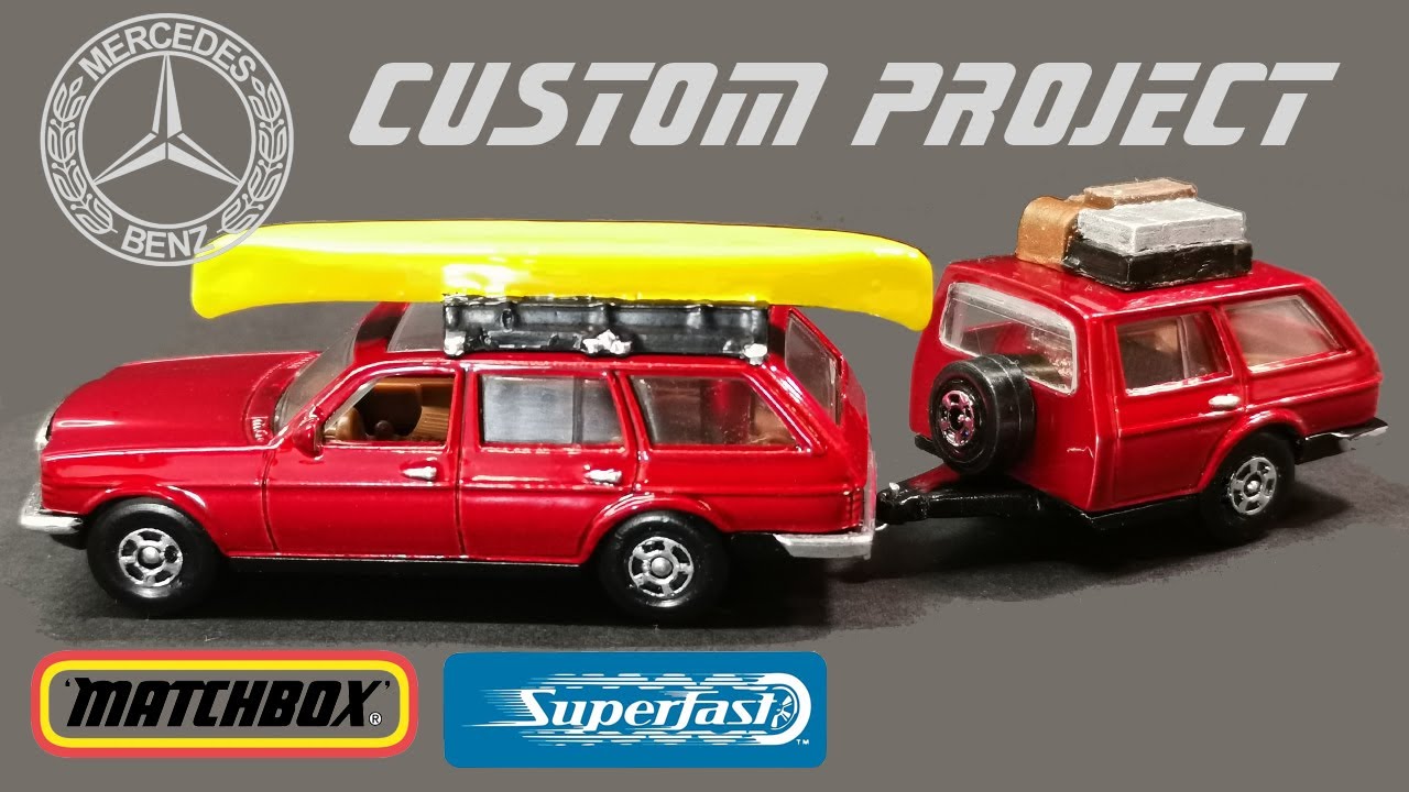 Matchbox кастомный проект Mercedes W123. Литая модель игрушки.