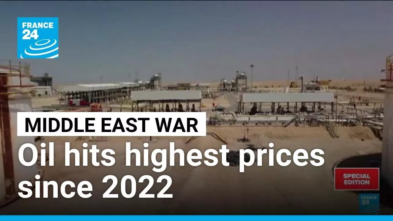 Oil prices surge amid Middle East conflict for first time since 2022 &bull; FRANCE 24 English