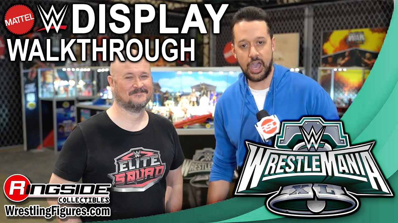 WRESTLEMANIA XL Mattel WWE Wrestling Figures Display Video Walkthrough w/Bill Miekina! Mania 40