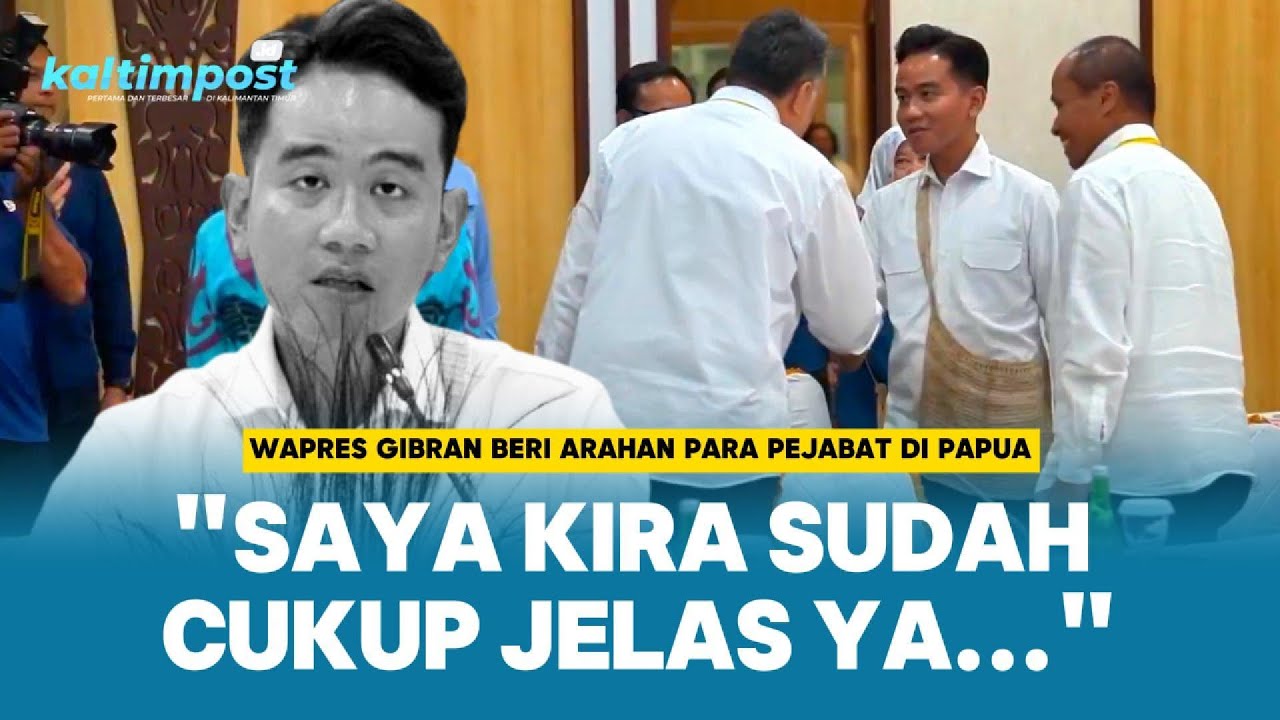 Datang dengan Noken di Badan, Gibran Pimpin Rapat Percepatan Pembangunan Papua
