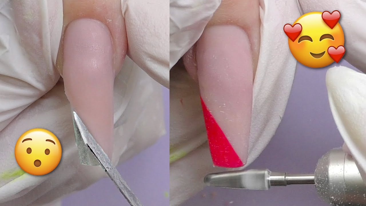Cut Out Nail Design with Pantone Modelones Acrylic Powders on Tips | Beginner Friendly