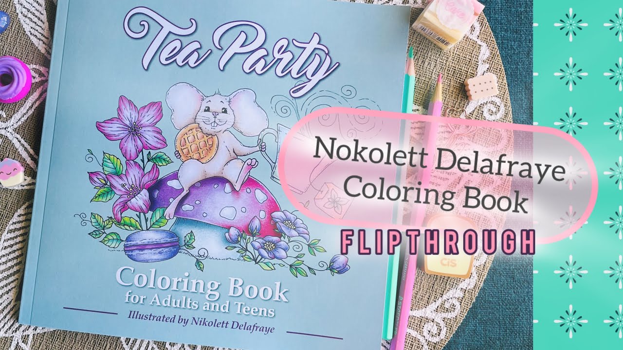 TEA PARTY 🫖 New Colouring Book!! by @nikolettdelafraye
