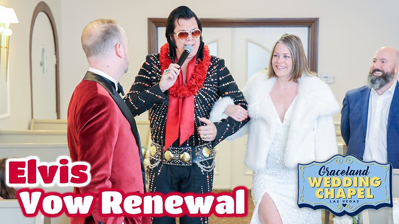 Brittany & Rob's Elvis Vow Renewal in Las Vegas | Graceland Chapel
