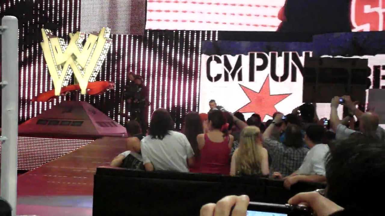 RAW 04/02/12 - CM Punk Entrance - first row - WWE