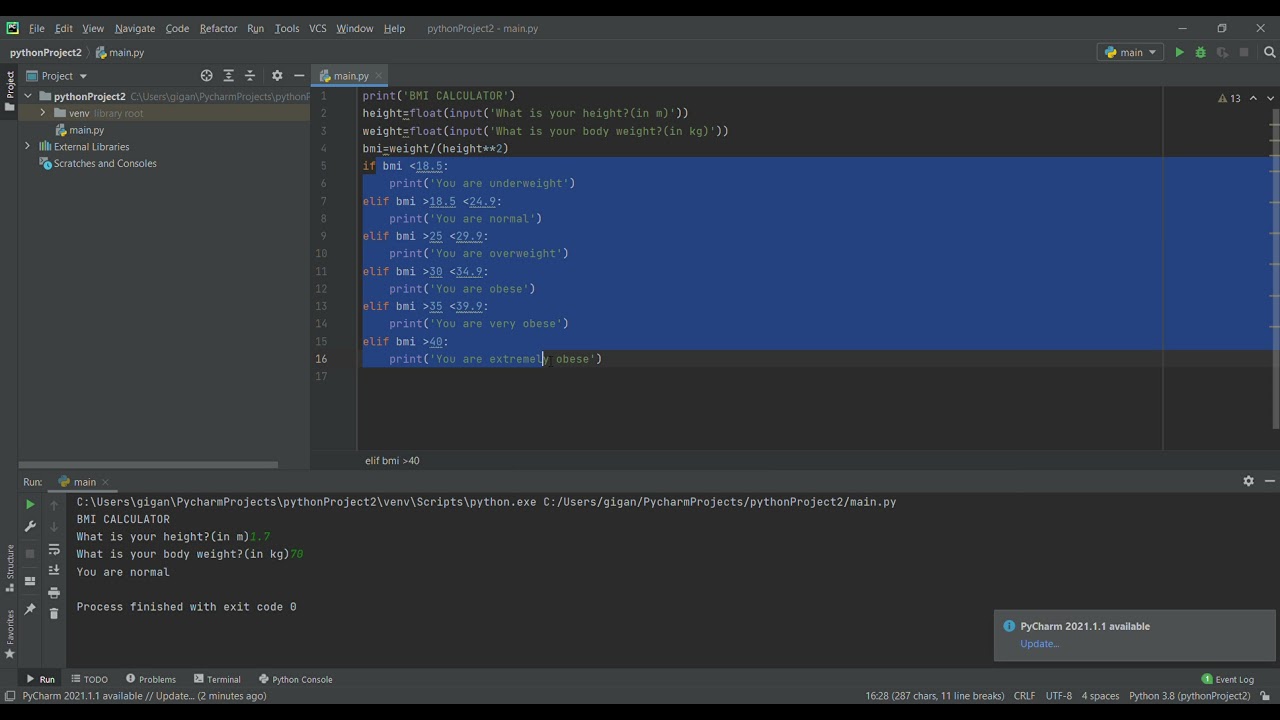 Coolest Projects 2021: Giganius Revo - BMI Calculator