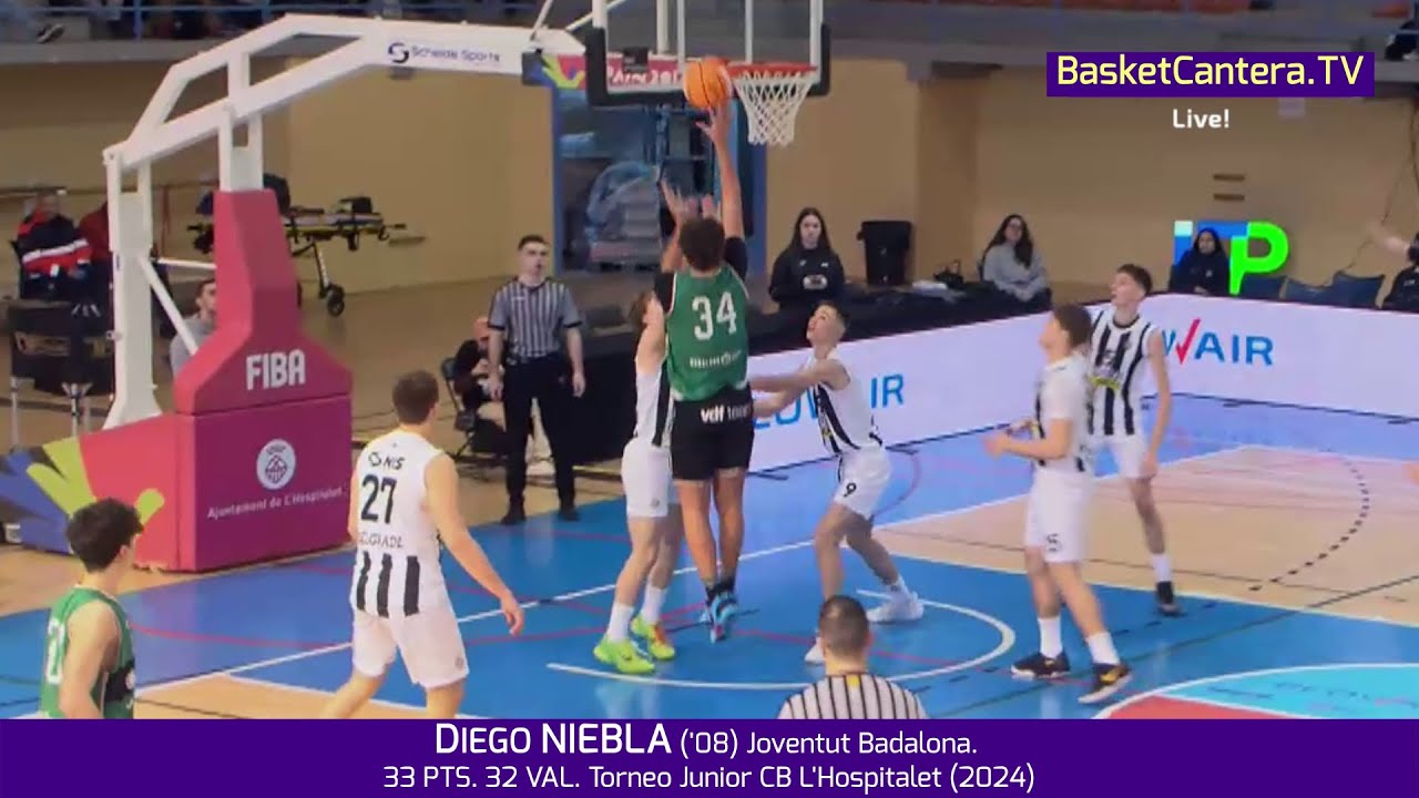 DIEGO NIEBLA ('08) Joventut Badalona: 33 PTS. 32 VAL. vs Partizan. Torneo Junior CB L'Hospitalet-24