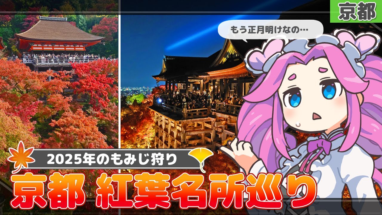 【京都】2025年京都の紅葉の名所でもみじ狩り【ずんだもん＆四国めたん】
