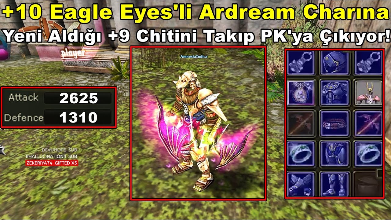 Chemikant | +10 EE'li Ardream Charına Yeni Aldığı +9 Chitin Seti Giyip PK'ya Çıkıyor! Knight Online