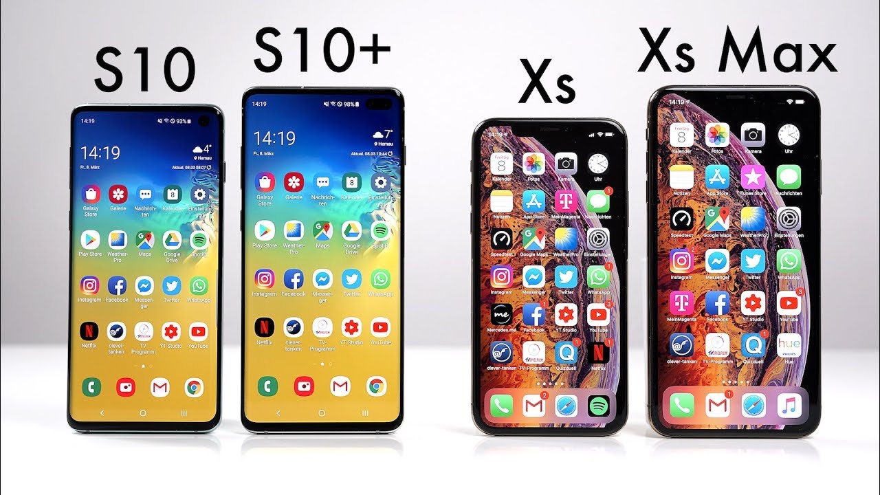 Samsung Galaxy S10 & S10+ vs. Apple iPhone Xs & Xs Max (Deutsch) | SwagTab