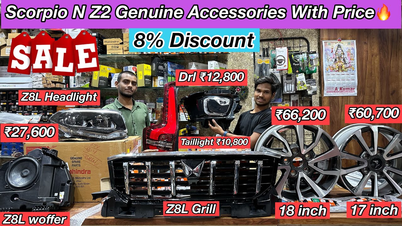 SCORPIO N Z2 GENUINE ACCESSORIES WITH PRICE🔥SCORPIO N 2023 MODIFIED🔥SCORPIO N Z2 TO Z8L ACCESSORIE