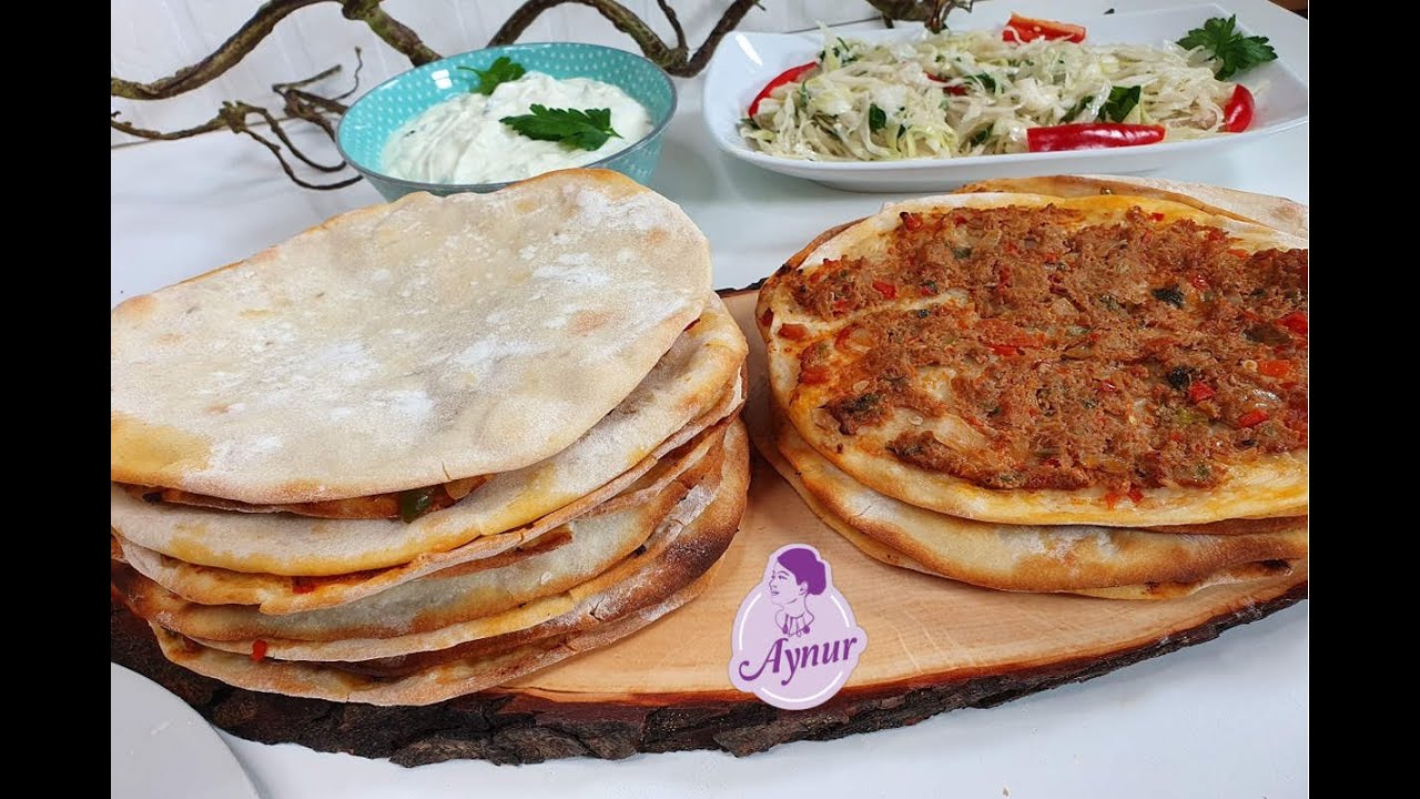 LAHMACUN Türkische Pizza ohne Hefe Teig I Original türkische Pizza backen wie beim Bäcker