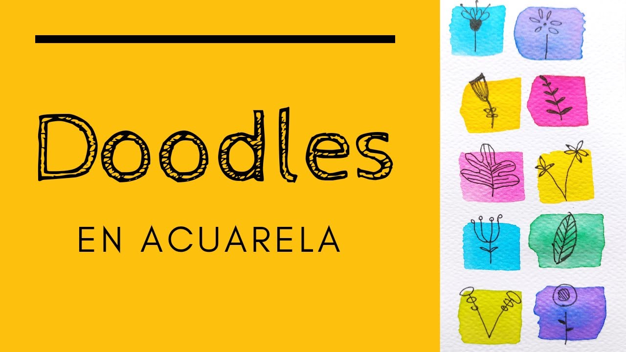 ✨  DOODLES EN ACUARELA *Súper fáciles* para principiantes