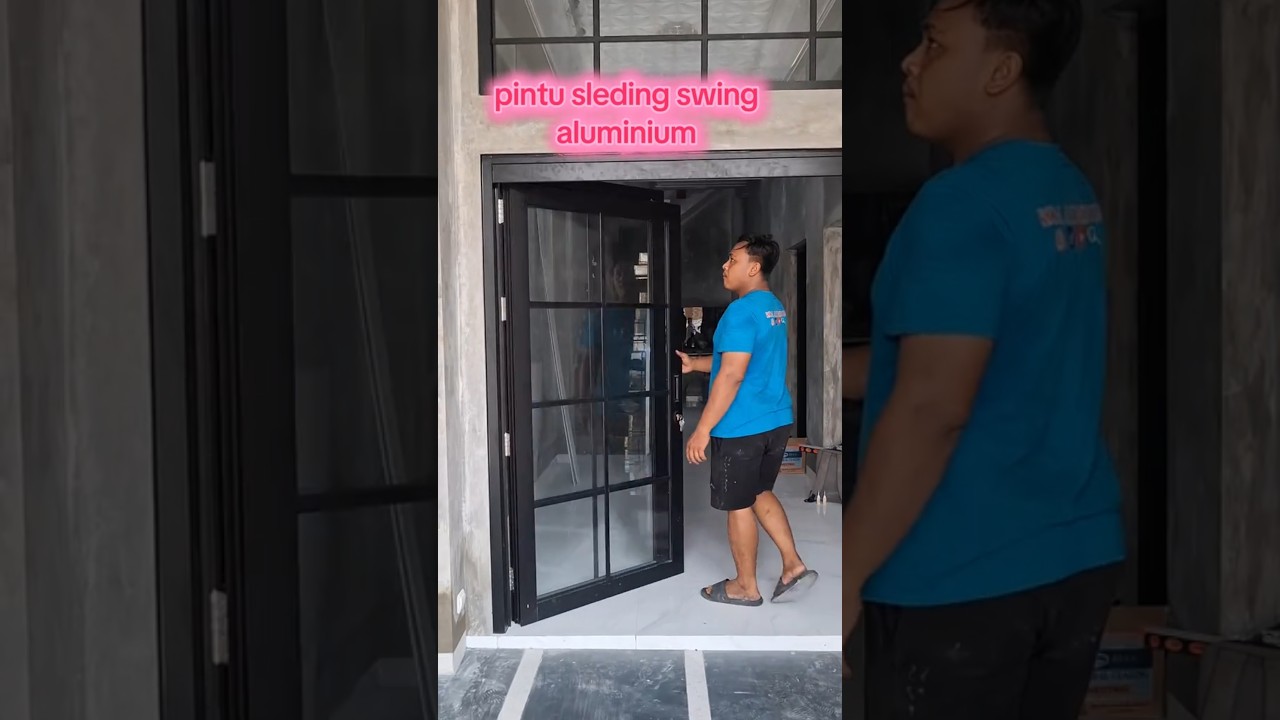 Model Terbaru Pintu Sliding Swing #pintualumunium #pintusliding #pintugeser @Sorotan