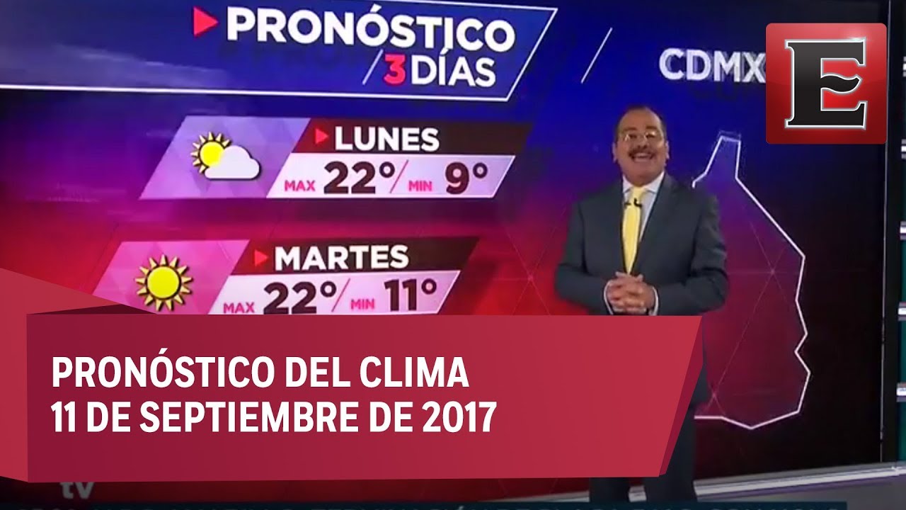 Clima para hoy 11 de septiembre de 2017
