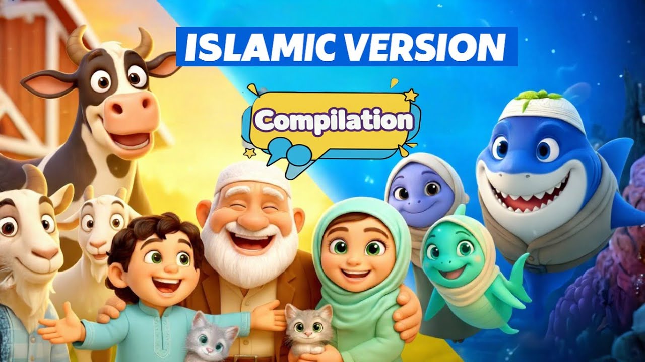The BEST Islamic Kids Songs Compilation EVER - Muslim Shark Doo Doo |Islamic Wheel On The Bus &Mores