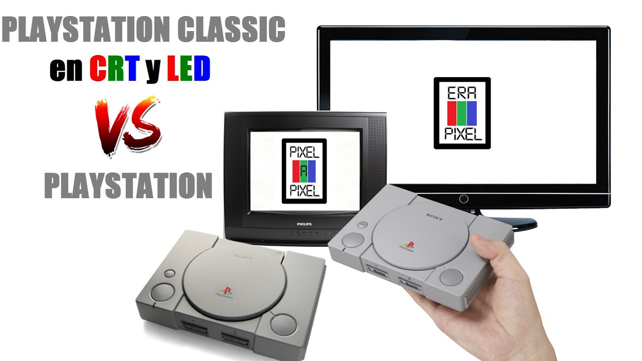 PLAYSTATION CLASSIC MINI vs PLAYSTATION en CRT y LCD.