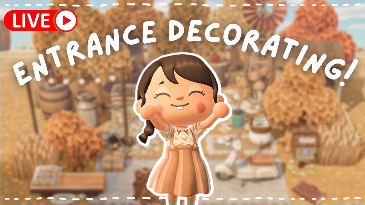 let's decorate my fall entrance!!! // animal crossing new horizons