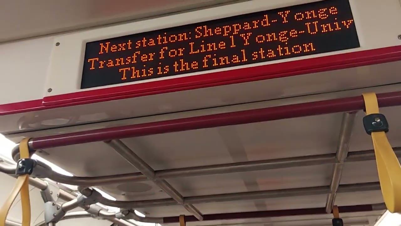 TTC line 4 Sheppard subway announcements | VERY LOUD (i guess)