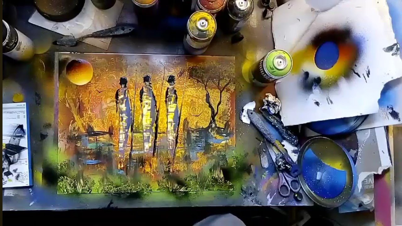 Africa Masai - SPRAY PAINT ART - by Mauro Sposito