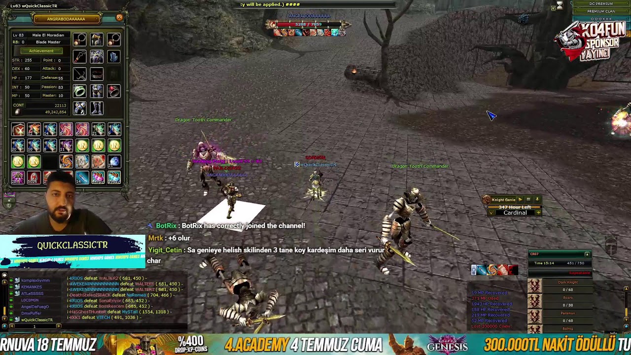 #knightonline 🔴KO4FUN YENİ SERVER AÇILDI 4. Academy %400 🔴QuickClassicTR